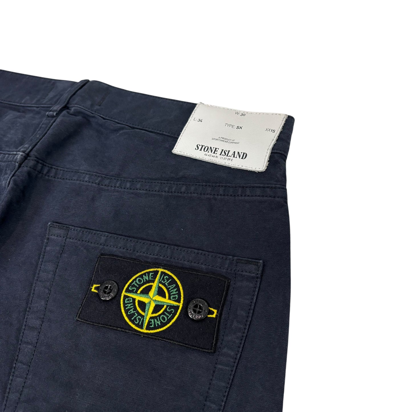 Stone Island Navy Blue Denim Type-SK Compass Patch Jeans