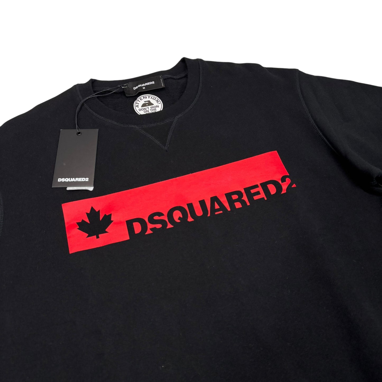 Dsquared2 Black Logo Print Design Crewneck Jumper