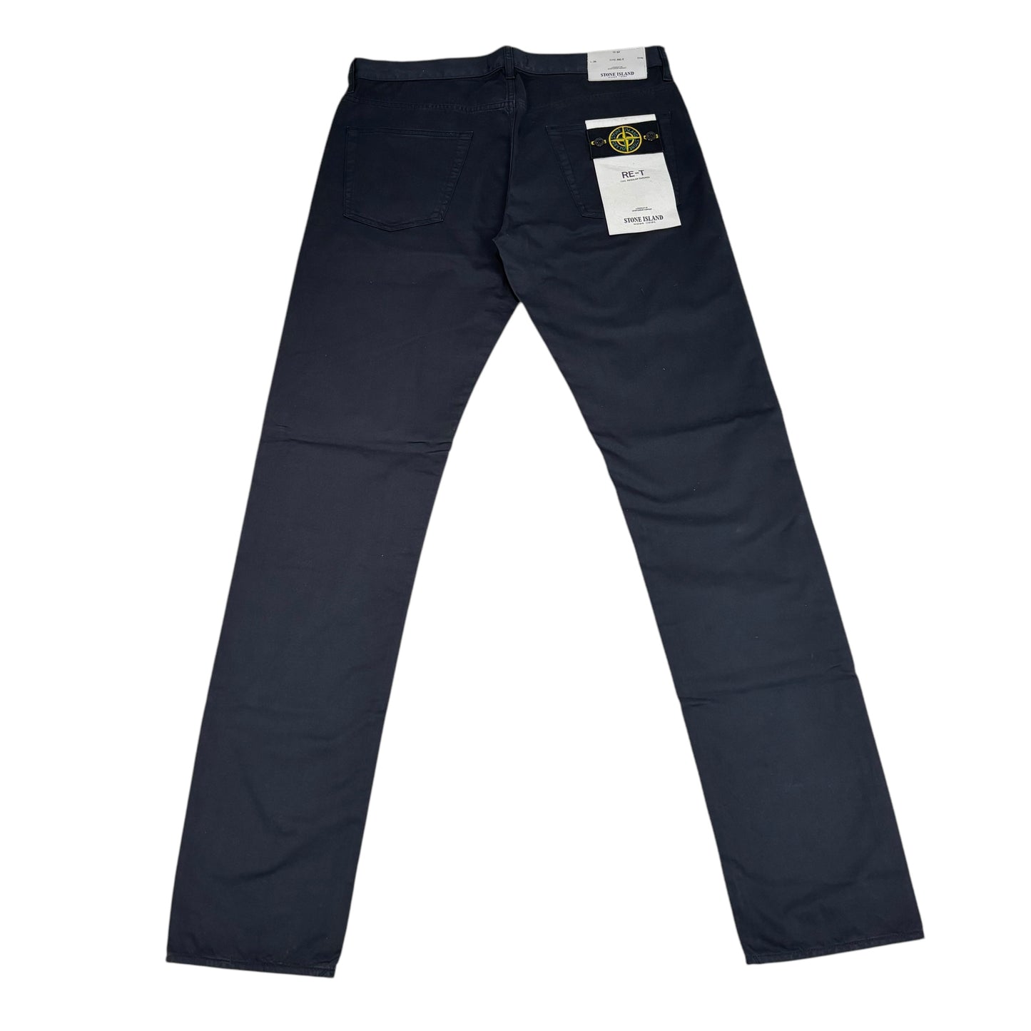 Stone Island Black Brushed Cotton Type RE-T Compass Patch Jeans