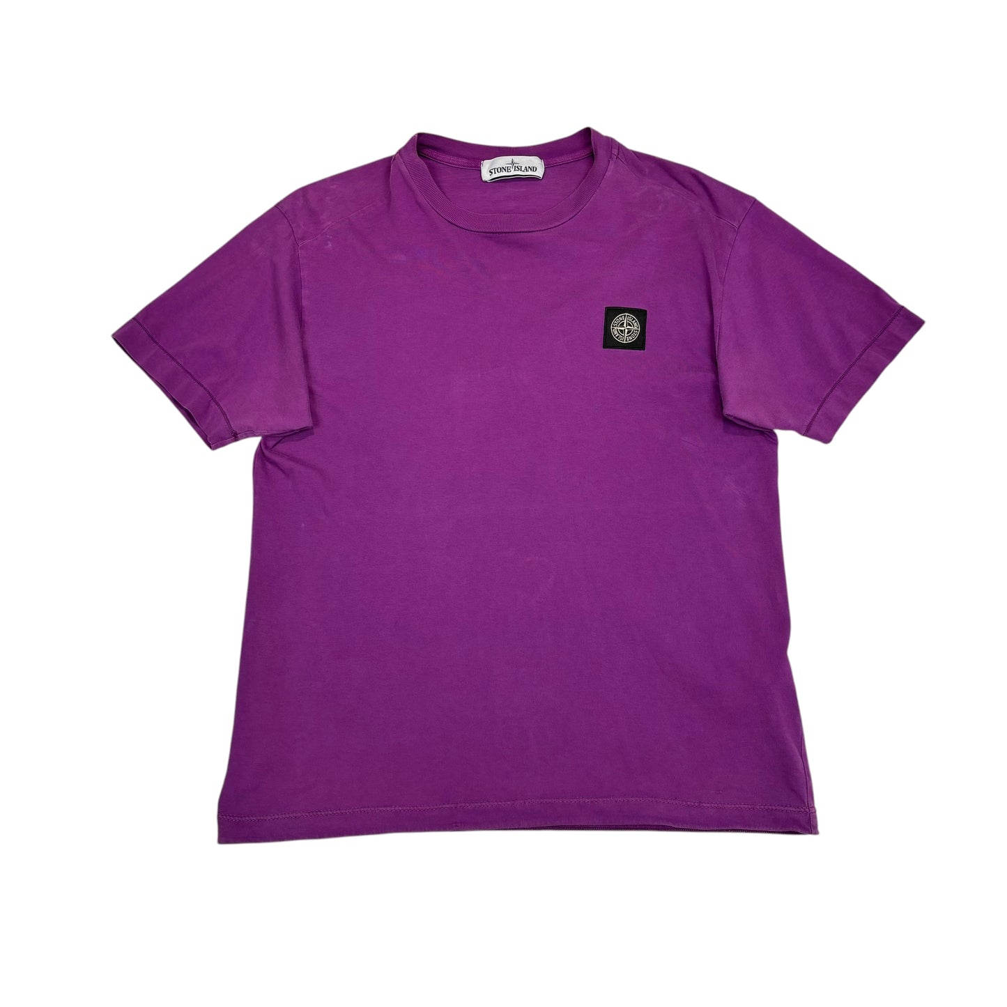 Stone Island Dark Pink Patch Logo TShirt