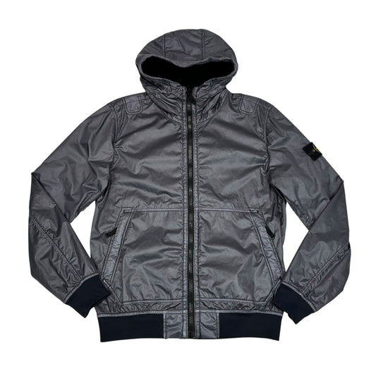 Stone Island Navy Blue Lamy Flock Compass-Patch Jacket