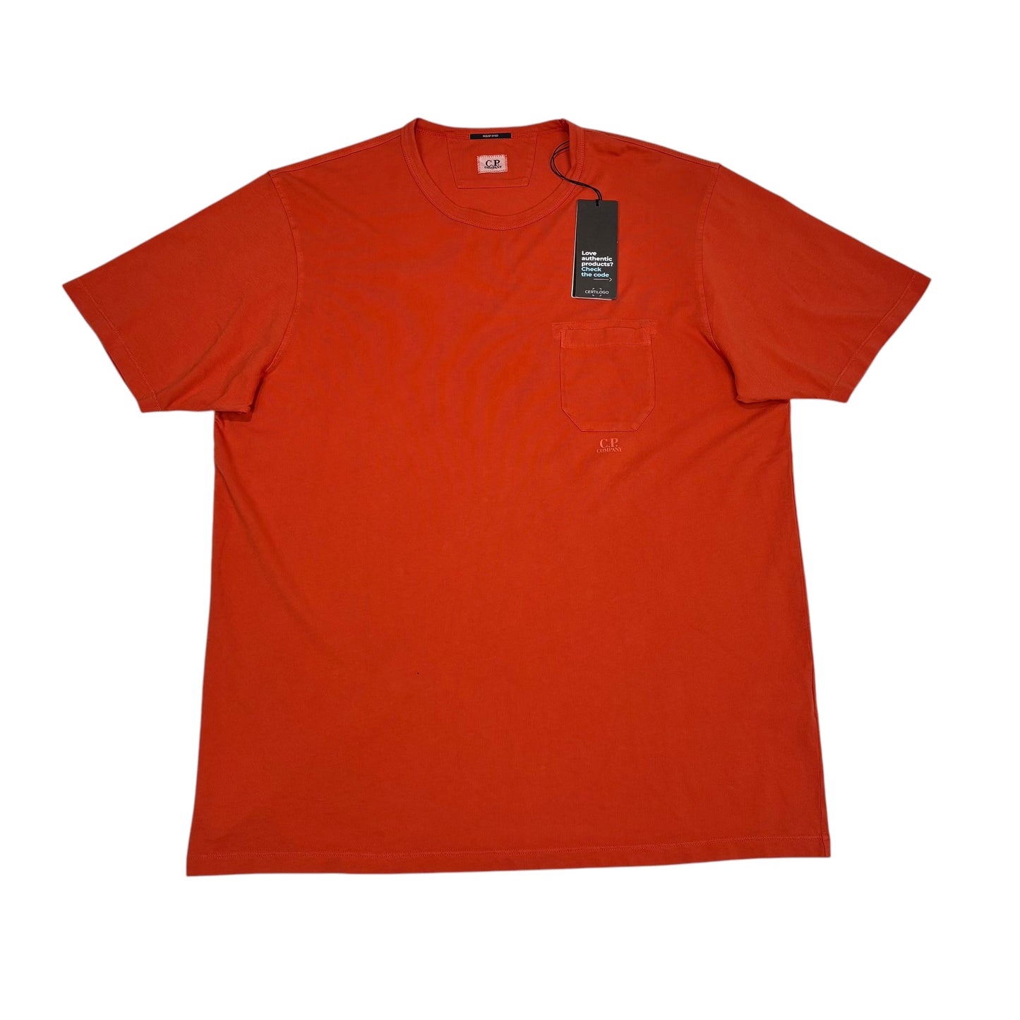 CP Company Orange Spell Out Pocket Tshirt