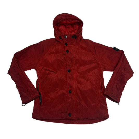 Stone Island Red Nylon Metal Compass-Patch Jacket