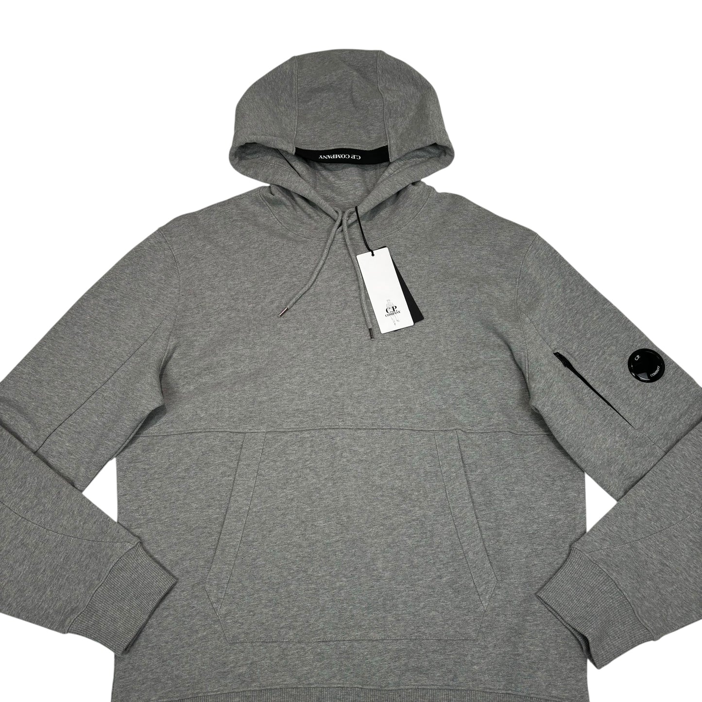 CP Company Grey Single Goggle Diagonal Fleece Hoodie