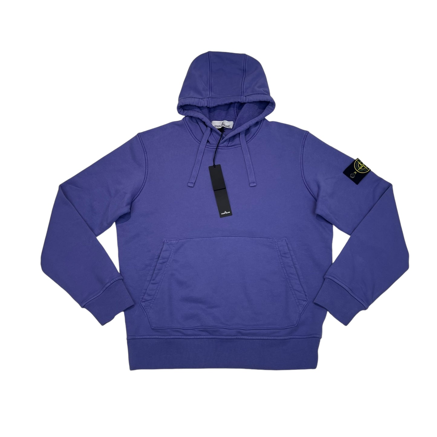 Stone Island Purple Compass Patch with Pouch Pocket Cotton Hoodie