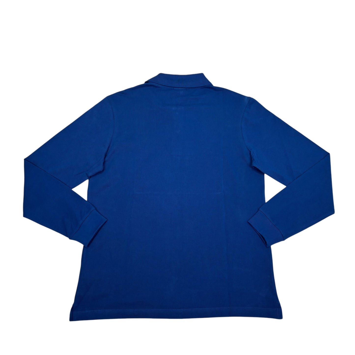 Paul & Shark Blue Patch Logo Long Sleeve Polo Shirt