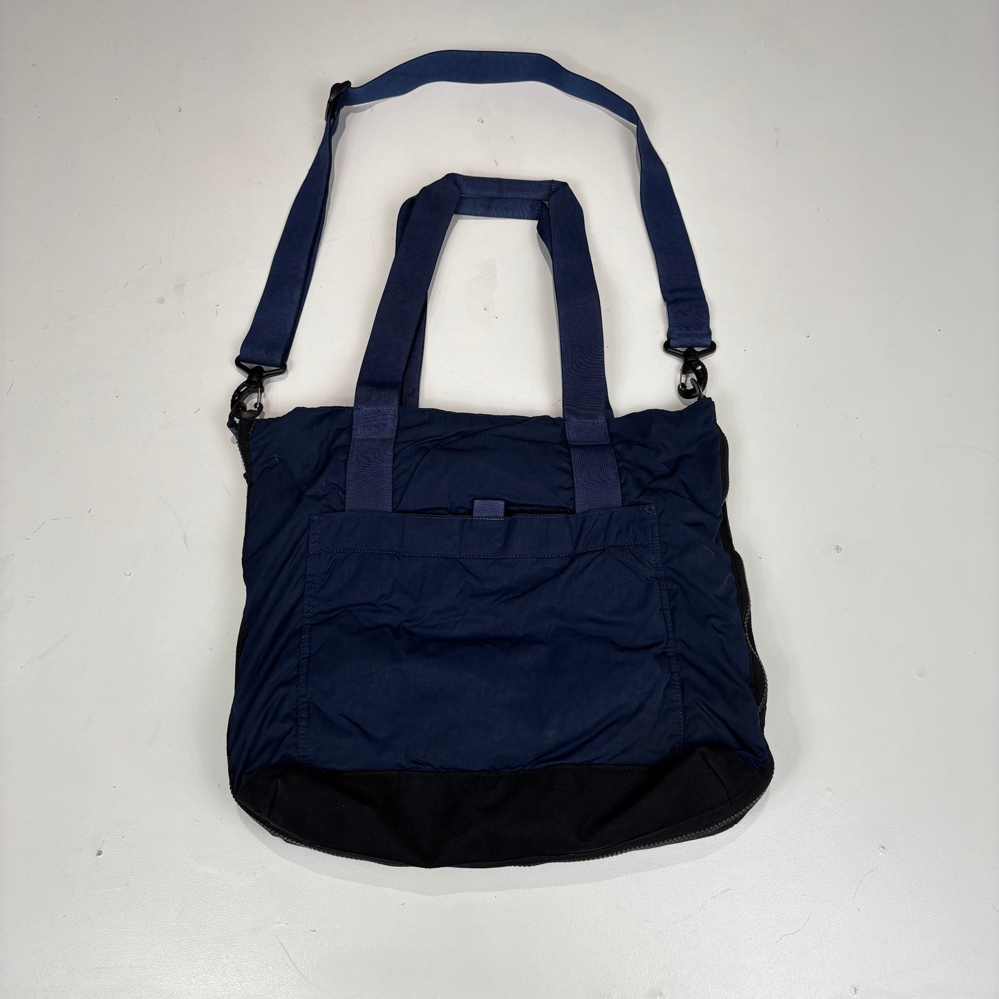 Stone Island Navy Blue Medium Tote Bag