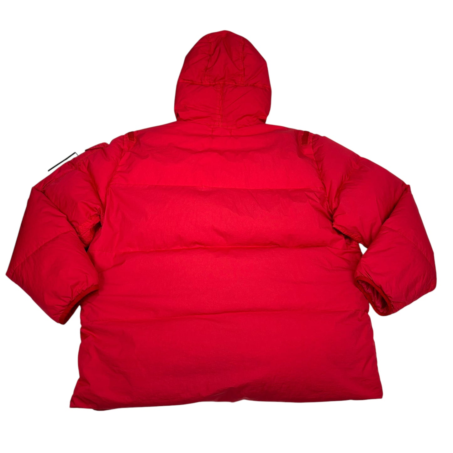 Stone Island Red Garment Dyed Crinkle Reps R-NY Down Coat