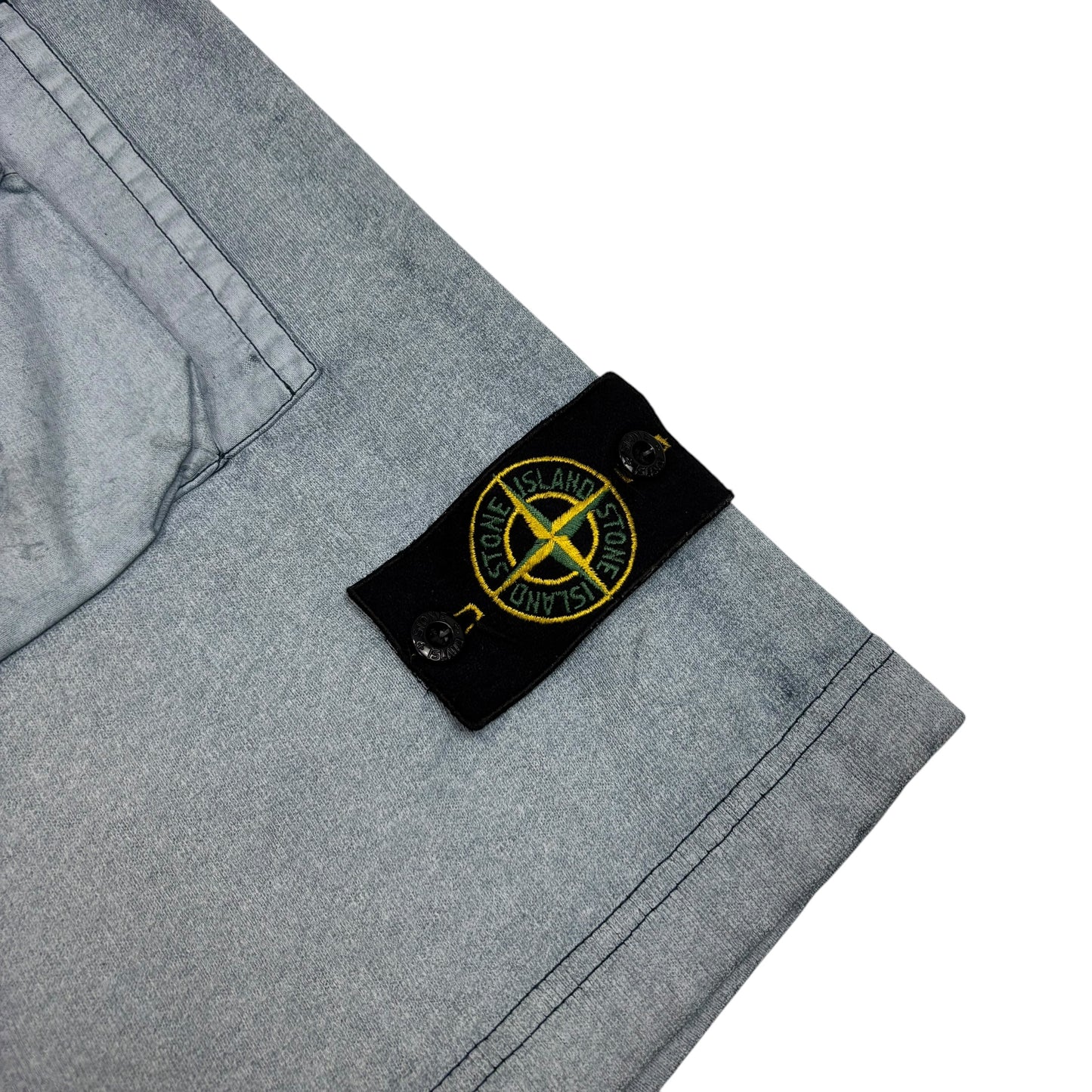 Stone Island Blue Pocket Detail Compass Patch Shorts