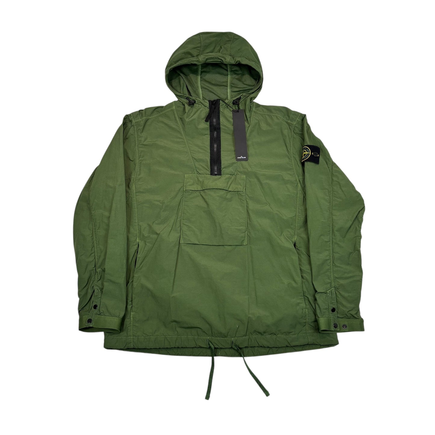 Stone Island Green Pocket Detail Hooded Smock Overshirt jacket