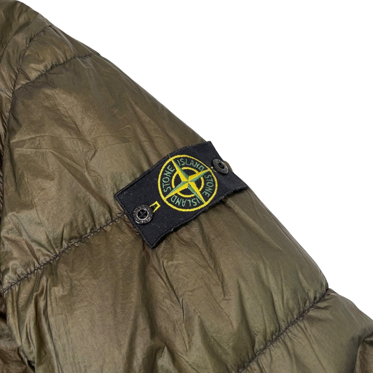 Stone Island Green Garment Dyed Down_26 GR X SQM_N Puffer Coat