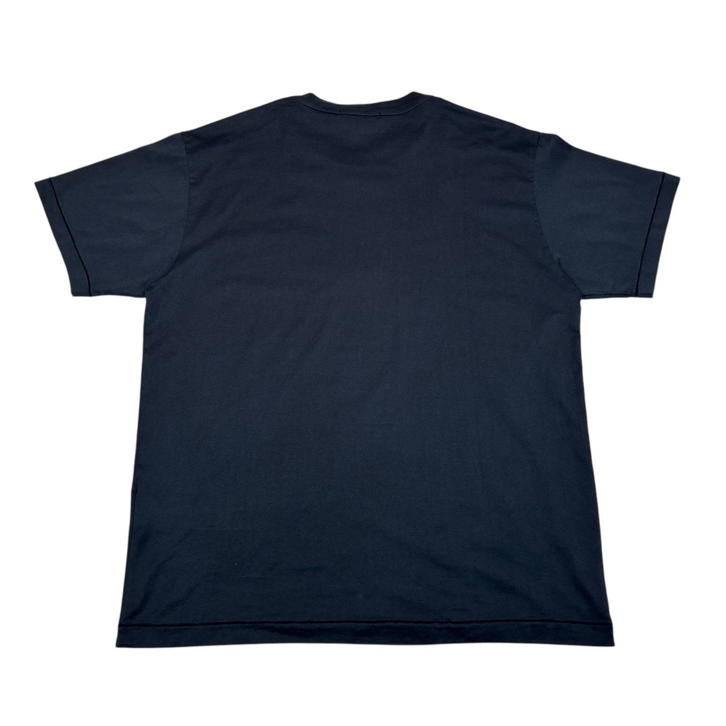 Stone Island Navy Blue Patch Logo Tshirt