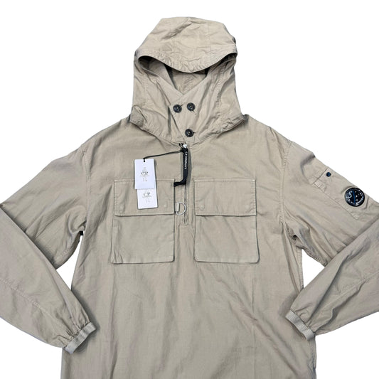 CP Company Beige Classic Goggle Quarter-Zip Hoodie