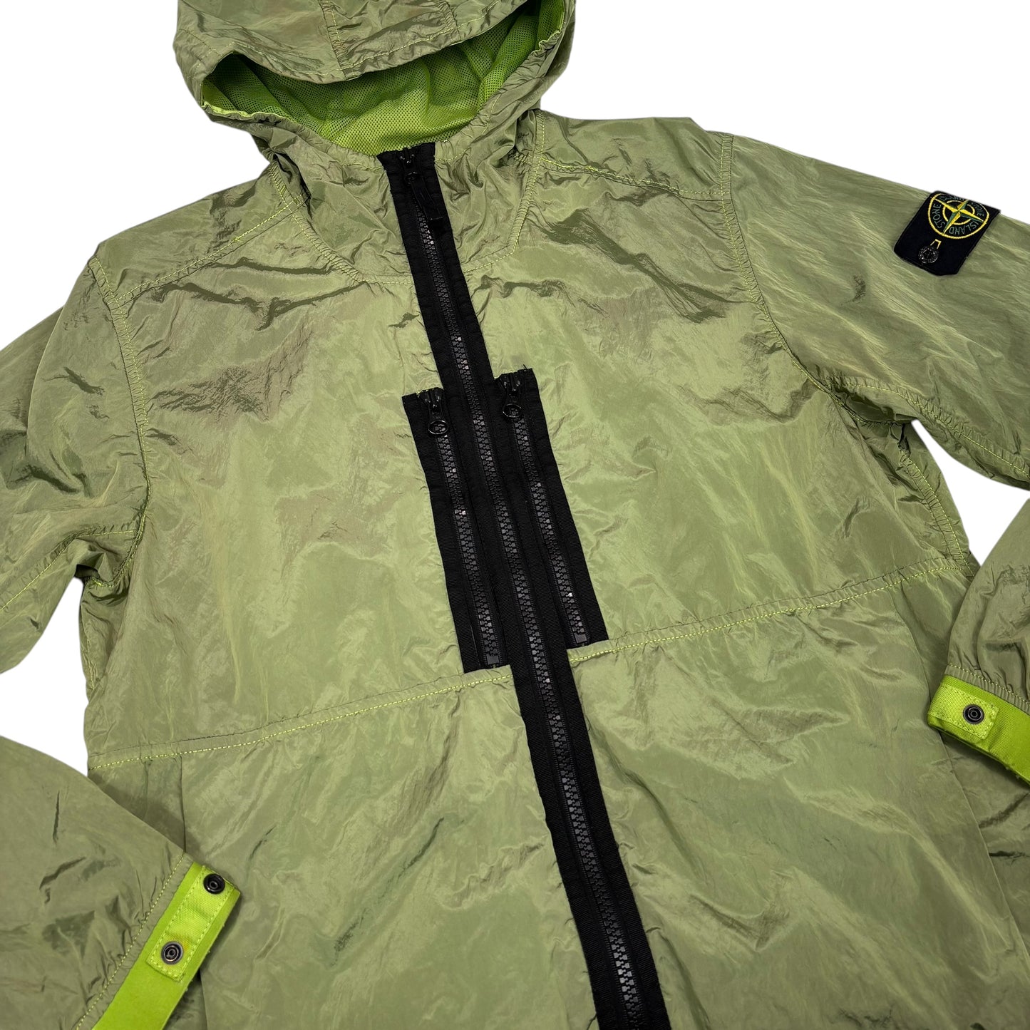 Stone Island Green Nylon Metal Watro Compass Patch Jacket