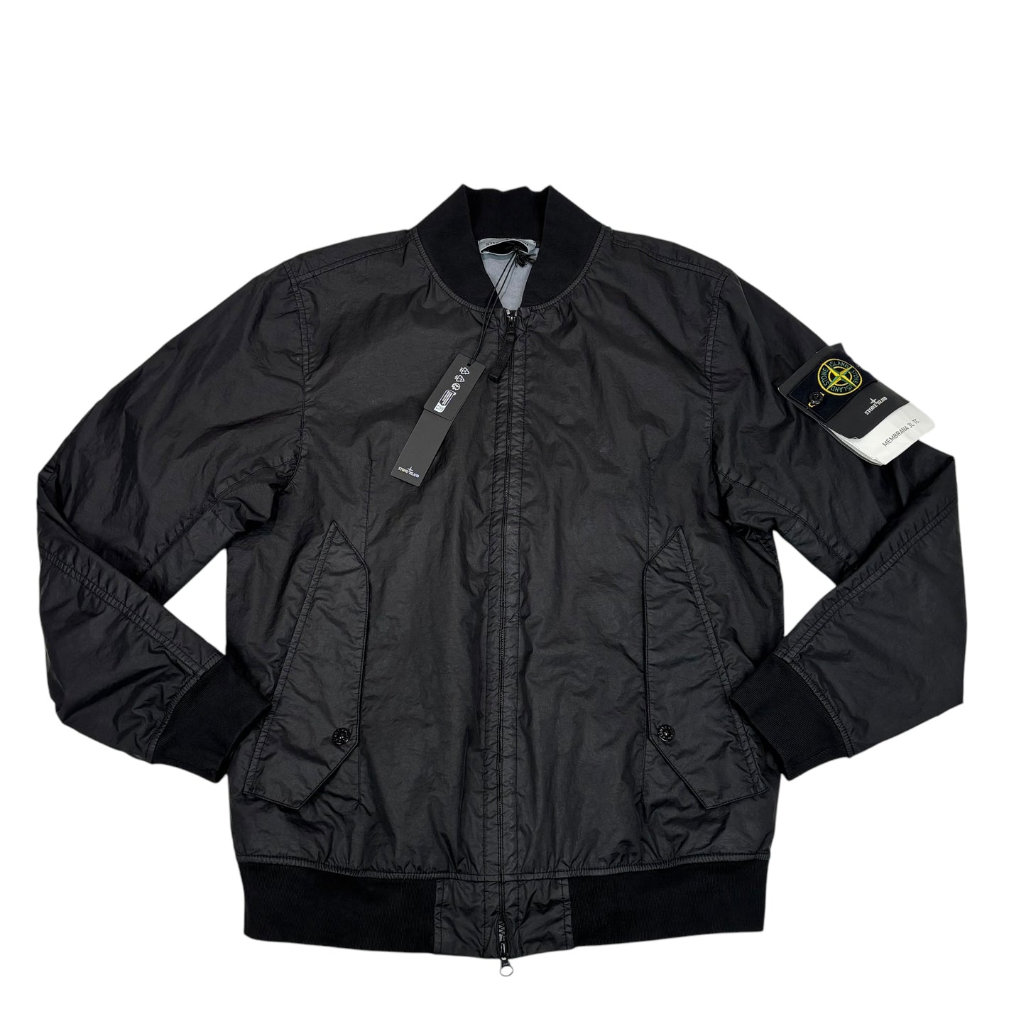 Stone Island Black Membrana 3L TC Compass Patch Jacket