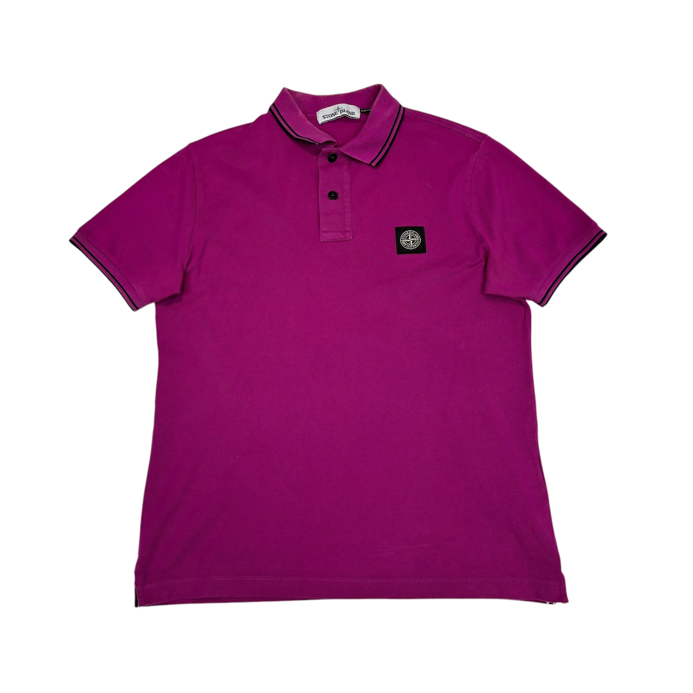 Stone island pink polo shirt on sale