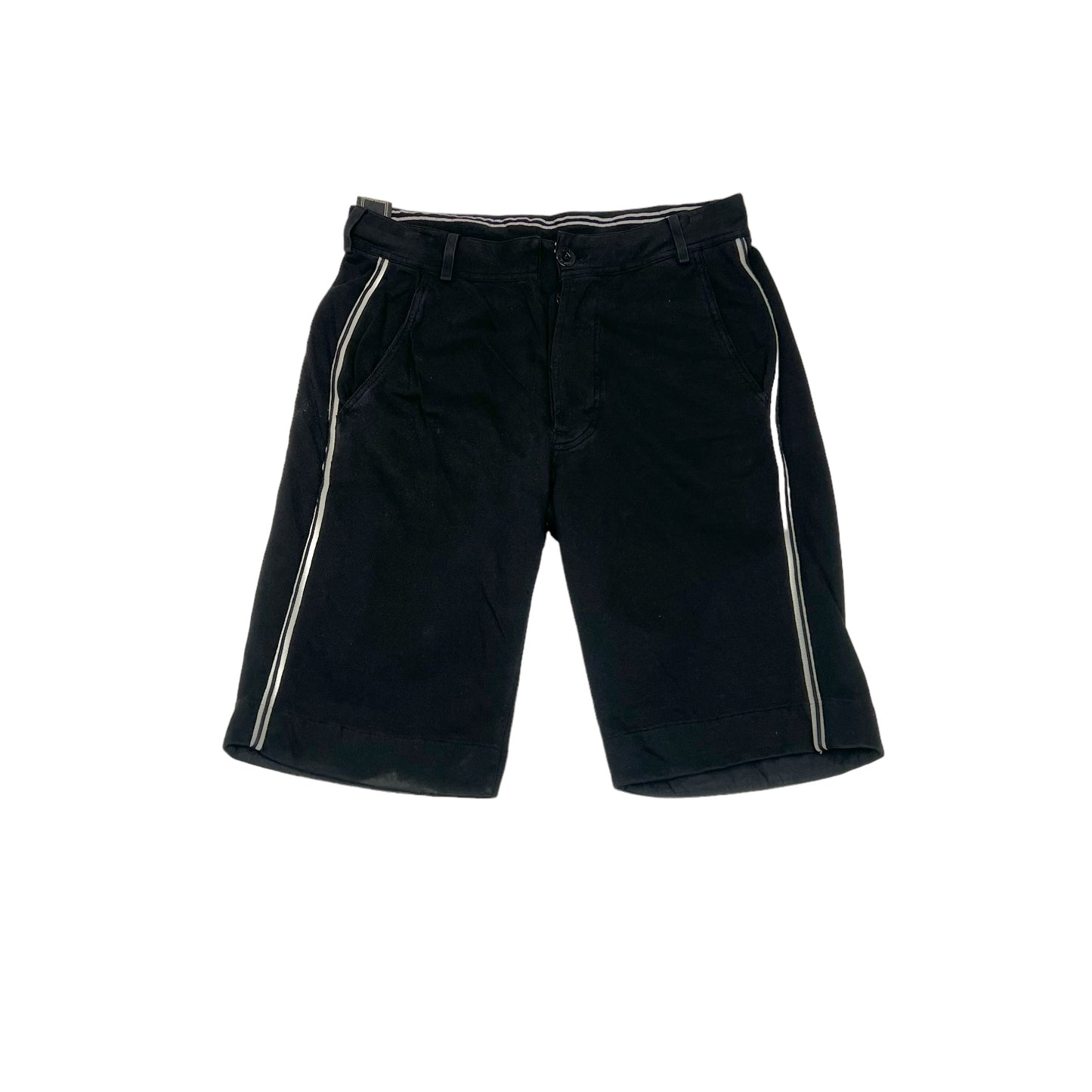 Stone Island Black Back Compass-Patch Shorts