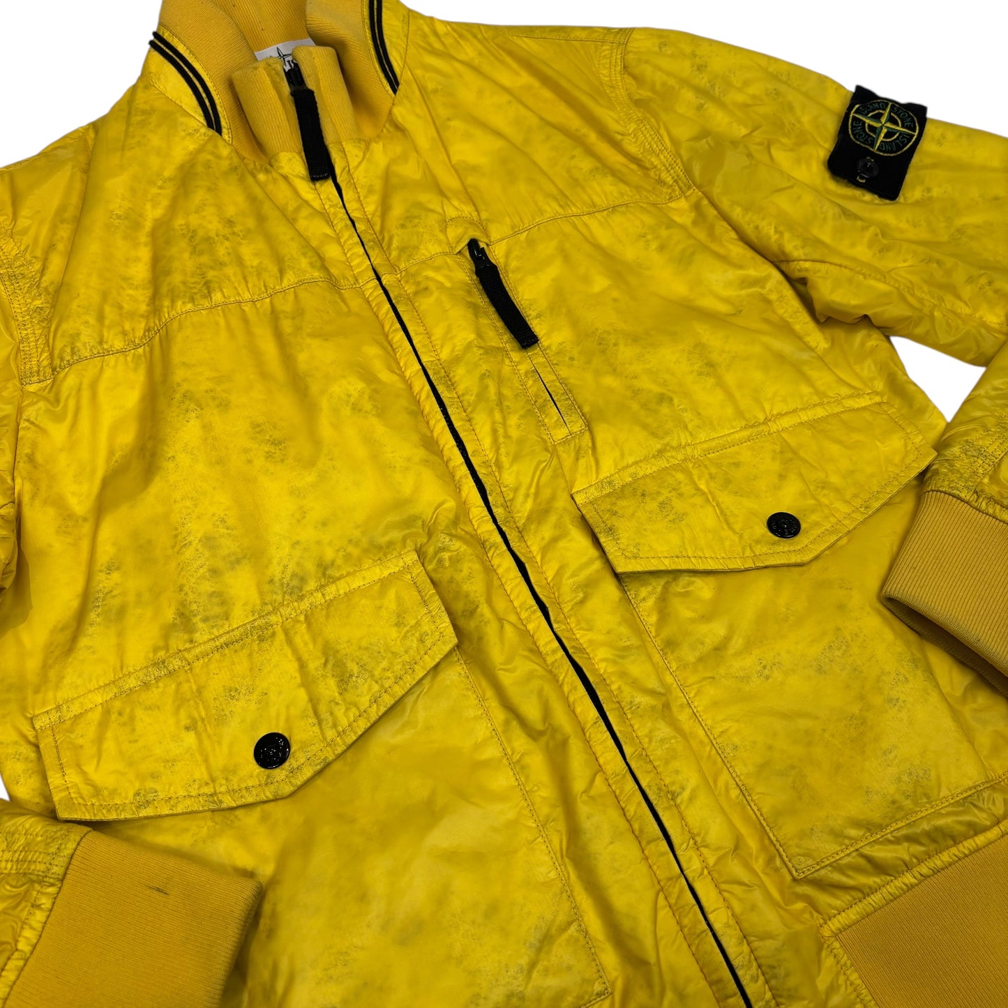 Stone Island Yellow Micro Rip Stop 7 Den / Tyvek Sheild Jacket