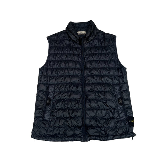 Stone Island Navy Blue Garment Dyed Down_26 GR X SQM-N Gilet