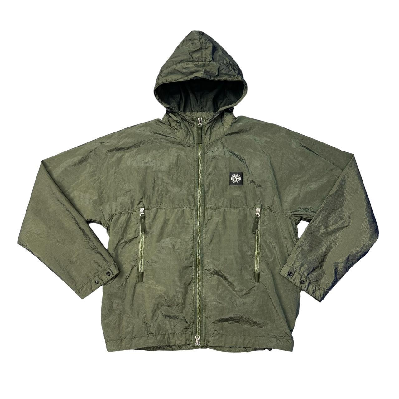 Stone Island Green Nylon Metal Watro Ripstop Patch Logo Jacket