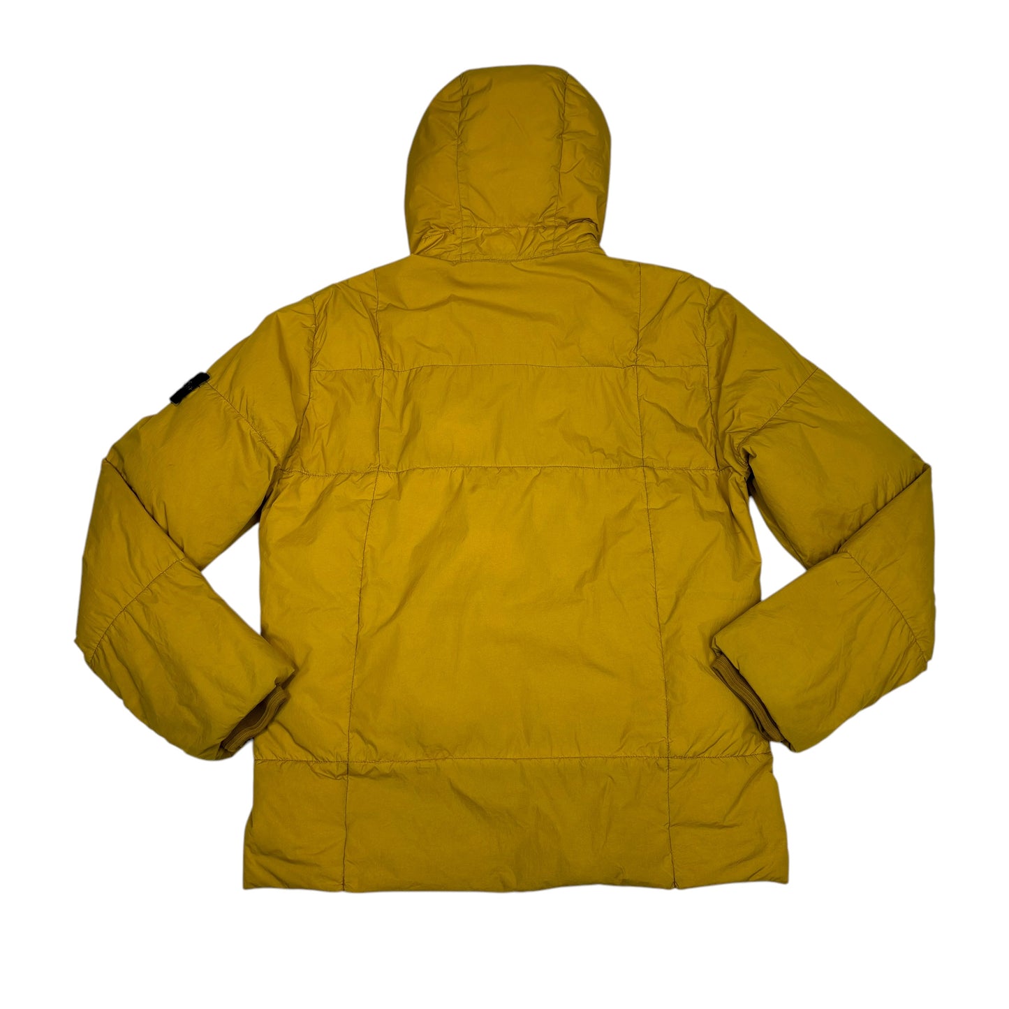 Stone Island Yellow Garment Dyed Crinkle Reps Coat