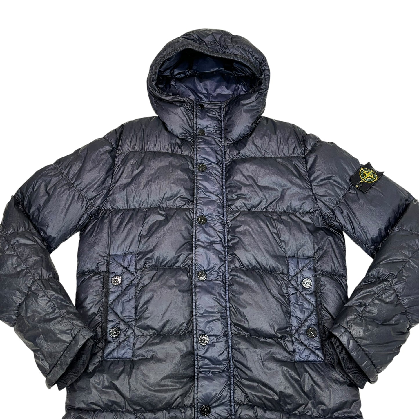 Stone Island Navy Blue Garment Dyed Down_26 GR X SQM_N Jacket