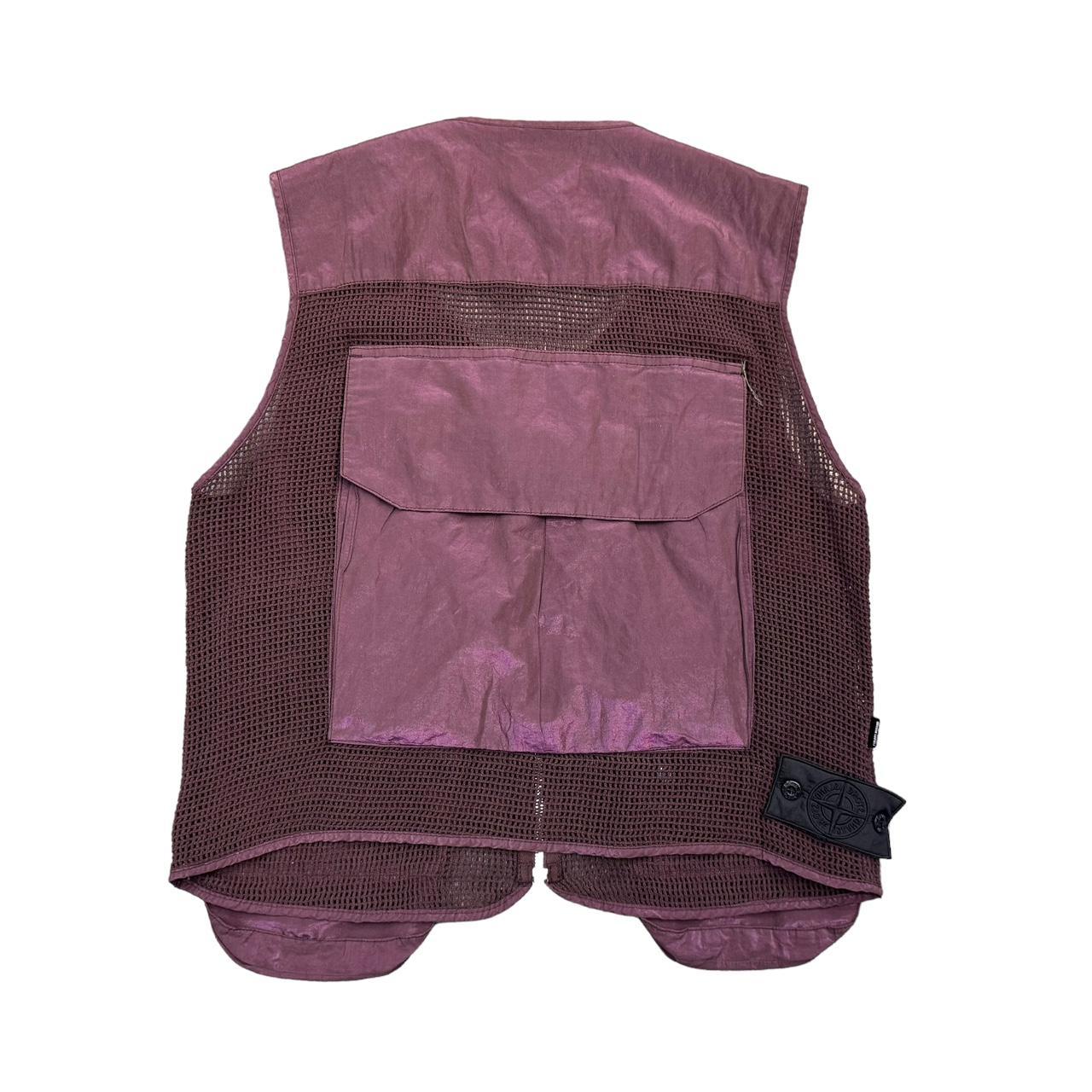 Stone Island Burgundy Shadow Project Gilet