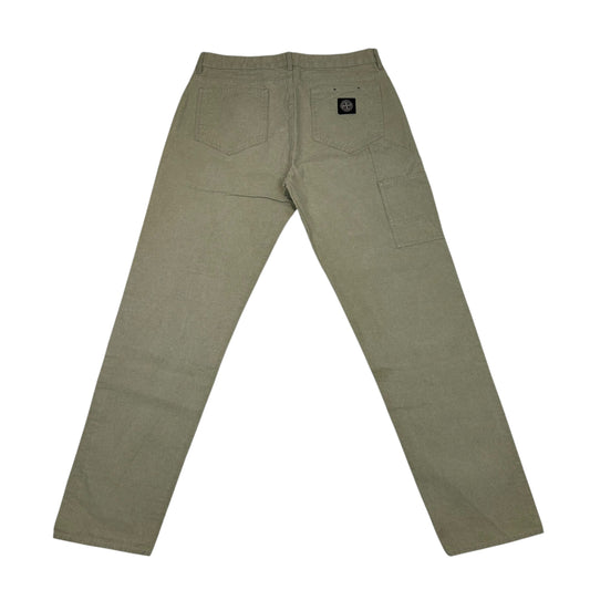 Stone Island Beige Type RE-T Patch Logo Trousers