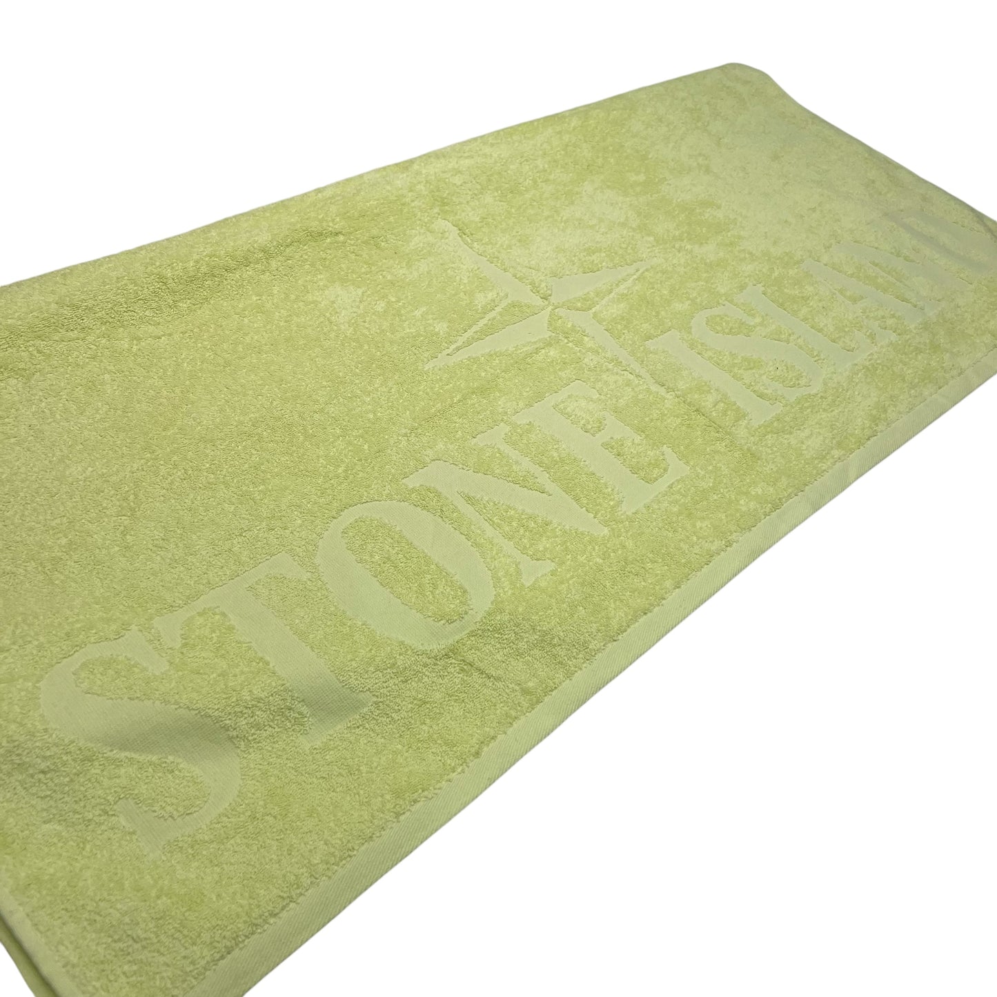 Stone Island Yellow Logo-Embroidered Beach Towel