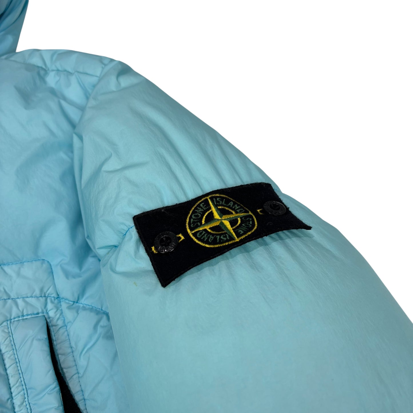 Stone Island Baby Blue Garment dyed Crinkle Reps NY Down Jacket