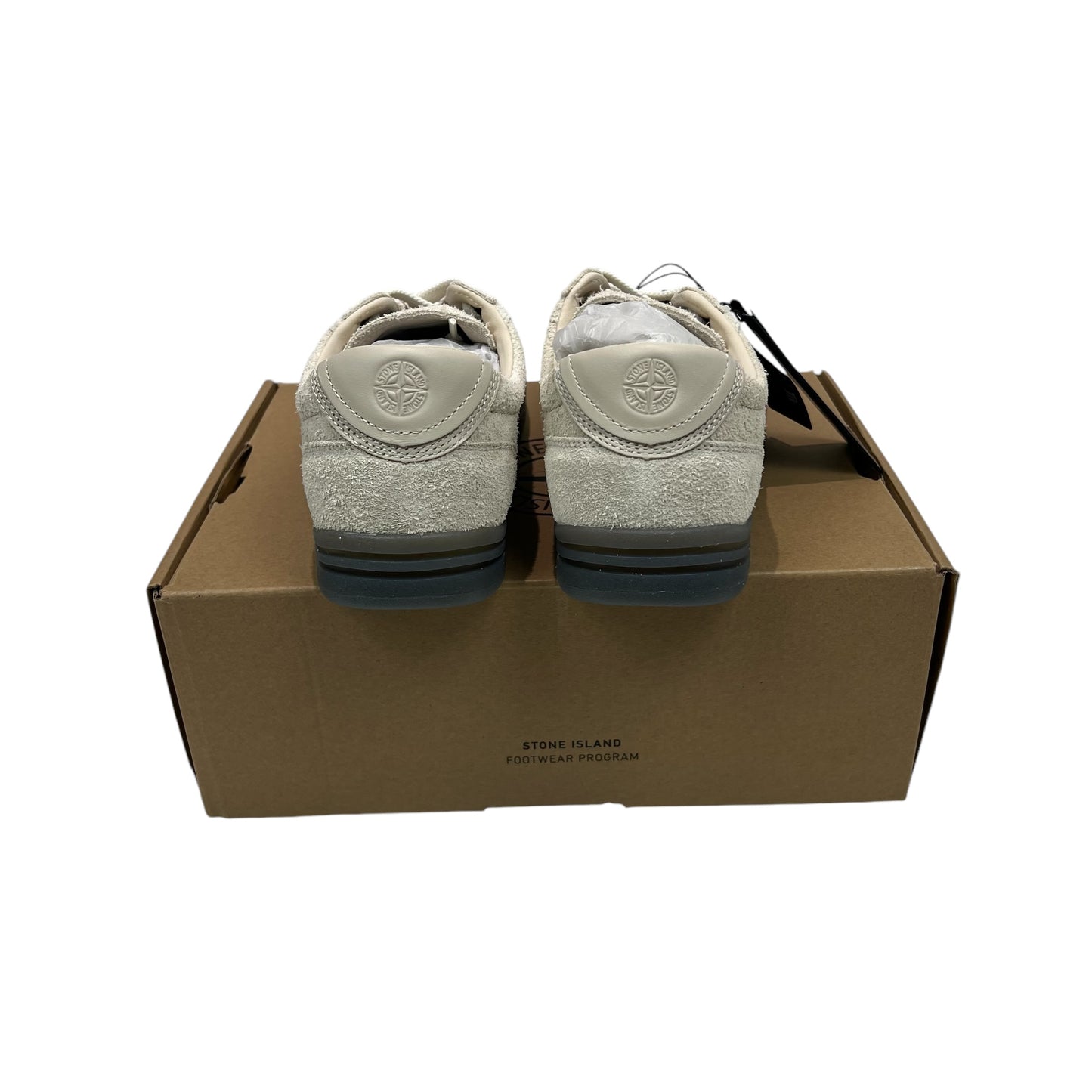 Stone Island Cream Rock Suede Trainers