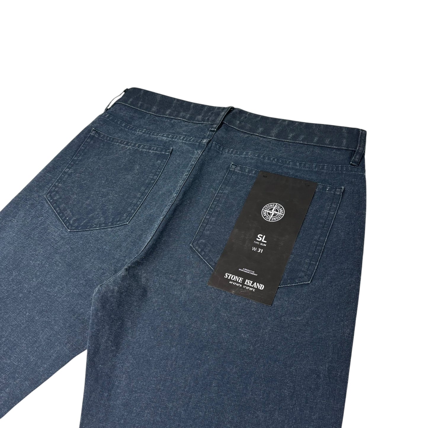 Stone Island Navy Blue Denim Type-SL Patch Logo Jeans