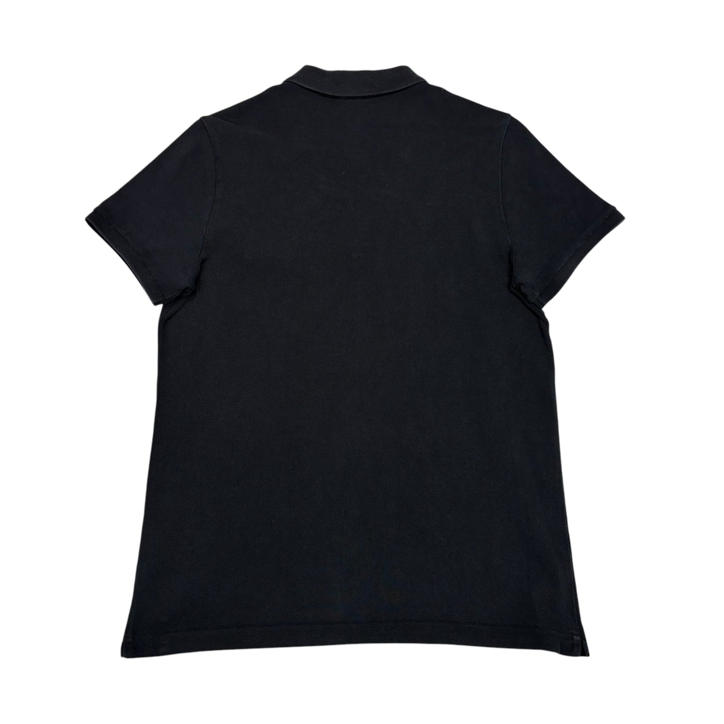 Moncler Black Large Patch Logo Polo Shirt