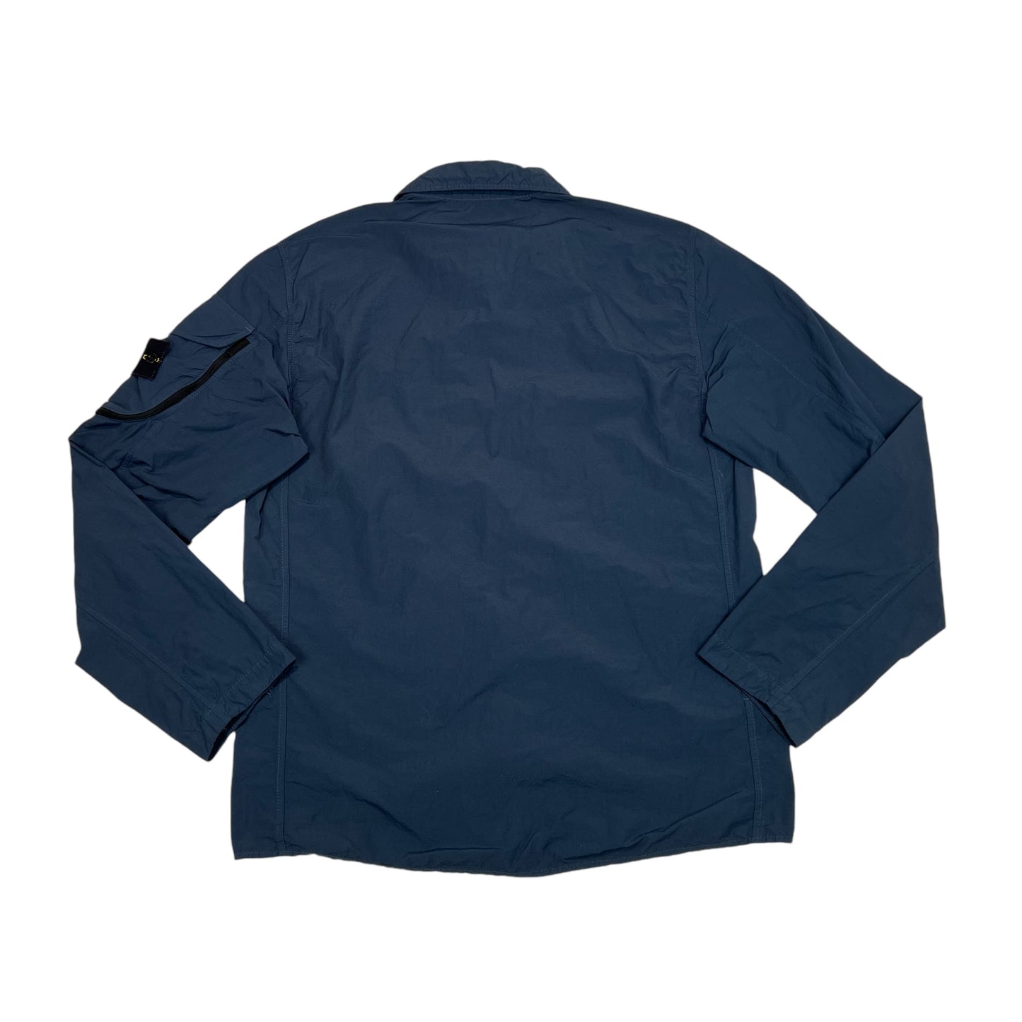 Stone Island Navy Blue Compass-Patch Overshirt Jacket