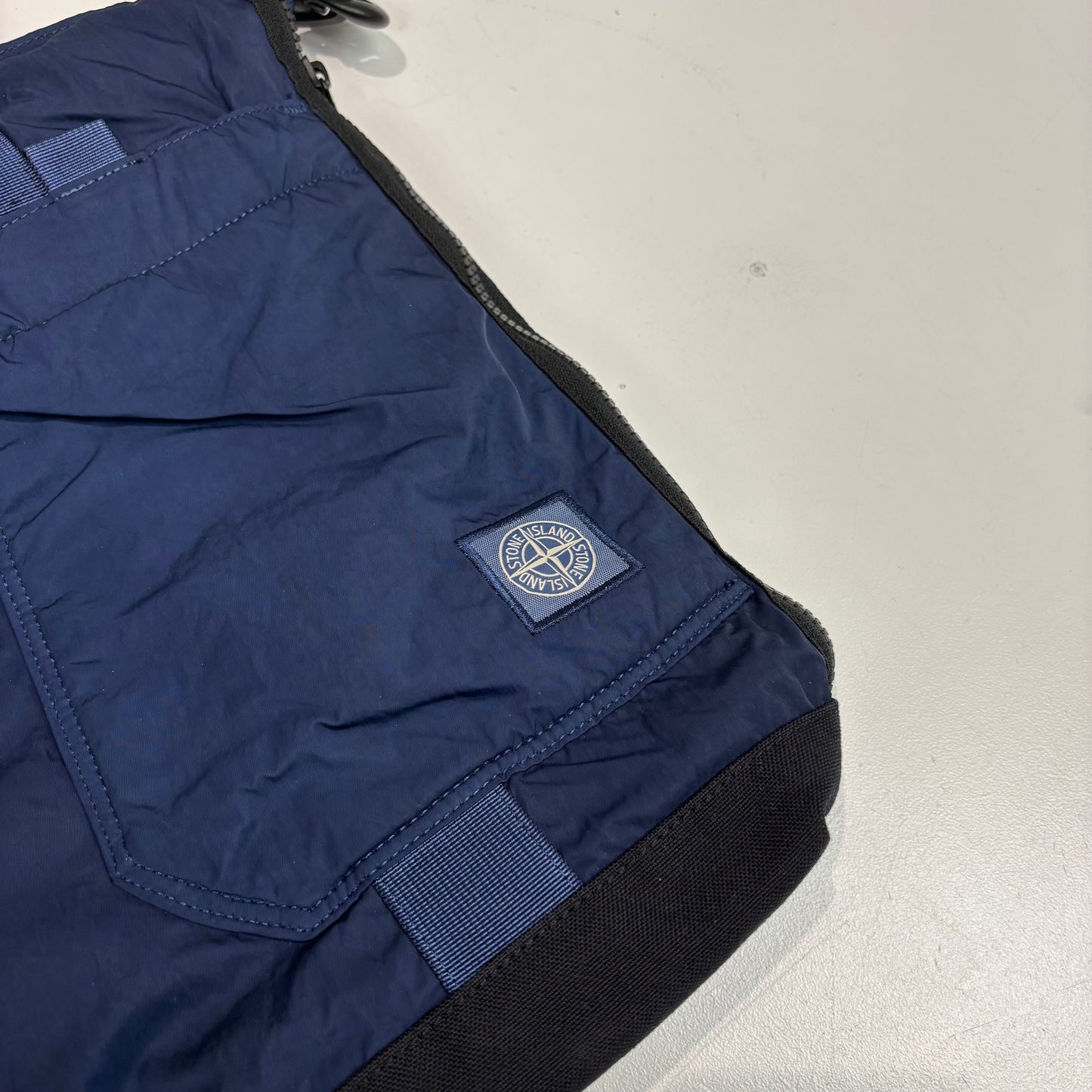 Stone Island Navy Blue Medium Tote Bag