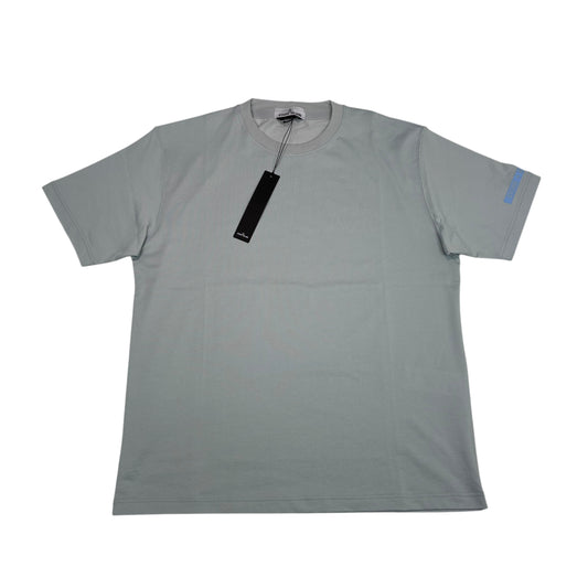 Stone Island Ice Blue Logo Print Design TShirt