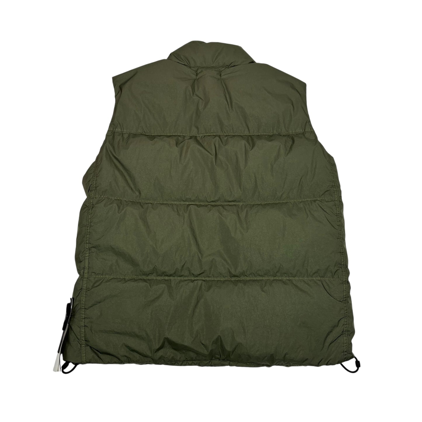 Stone Island Green Garment Dyed Crinkle Reps R-NY Down Gilet