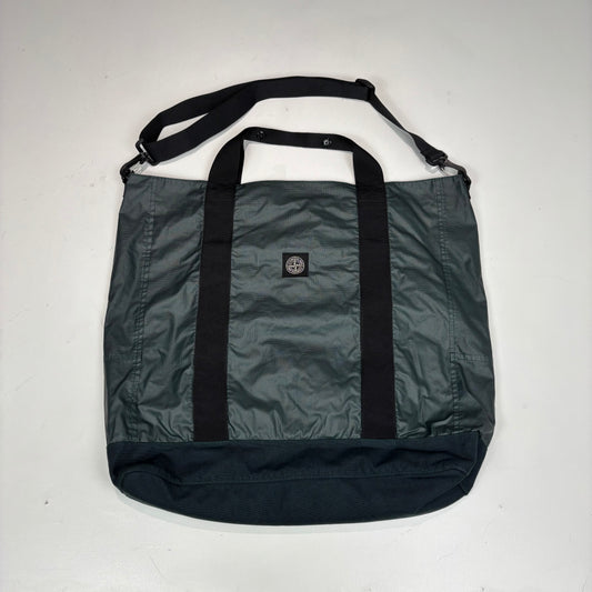 Stone Island Grey Patch Logo  Large Tote Bag