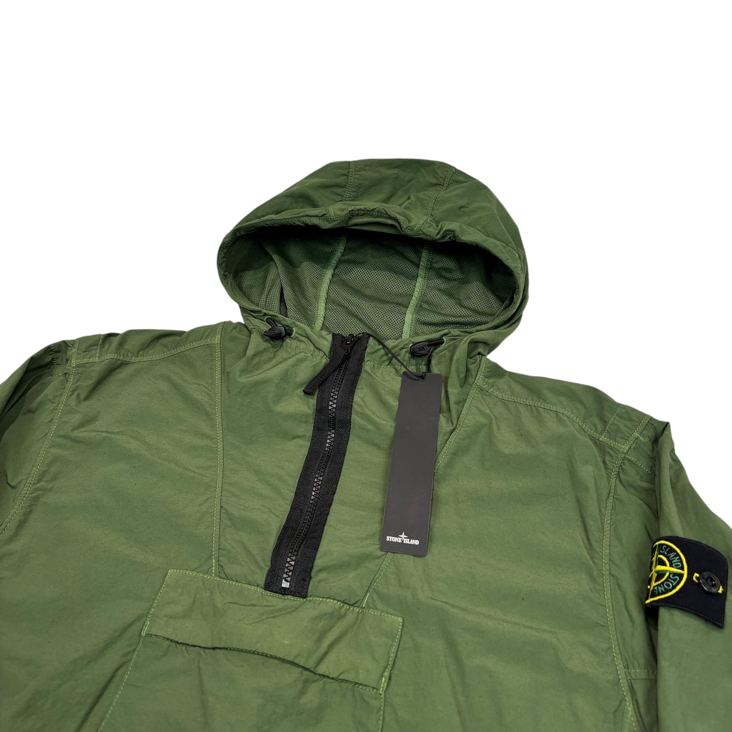 Stone Island Green Pocket Detail Hooded Smock Overshirt jacket