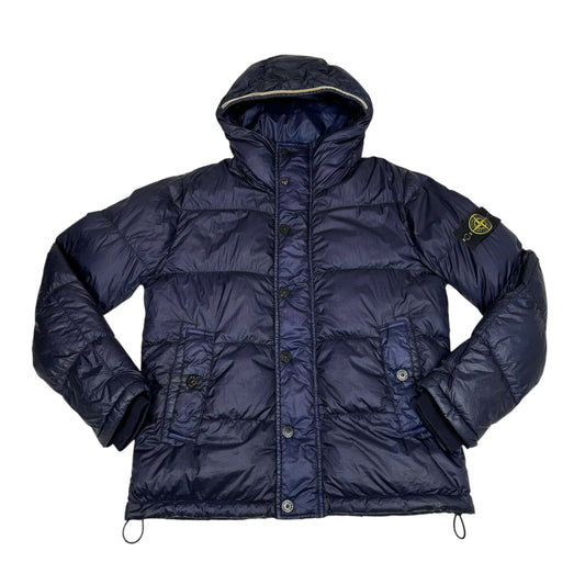 Stone Island Navy Blue Garment Dyed Down_26 GR X SQM_N Jacket