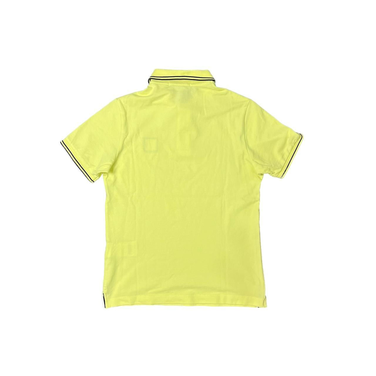 Stone Island Yellow Patch Logo Polo Shirt