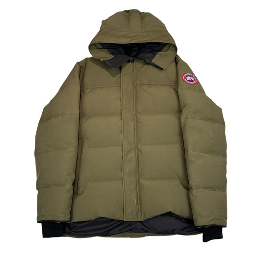 Canada Goose Military Green Long Line Puffer Coat