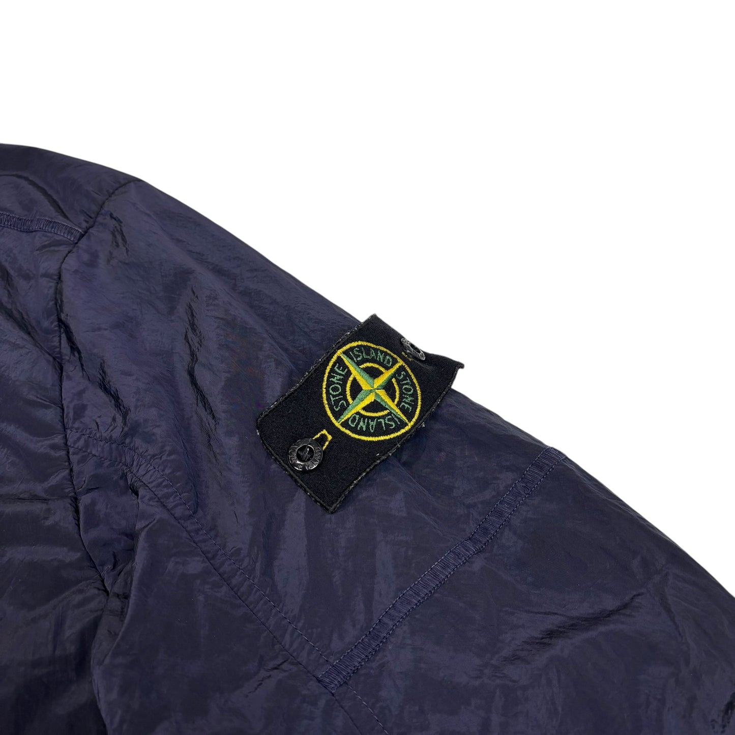 Stone Island Blue Nylon Metal Overshirt Jacket