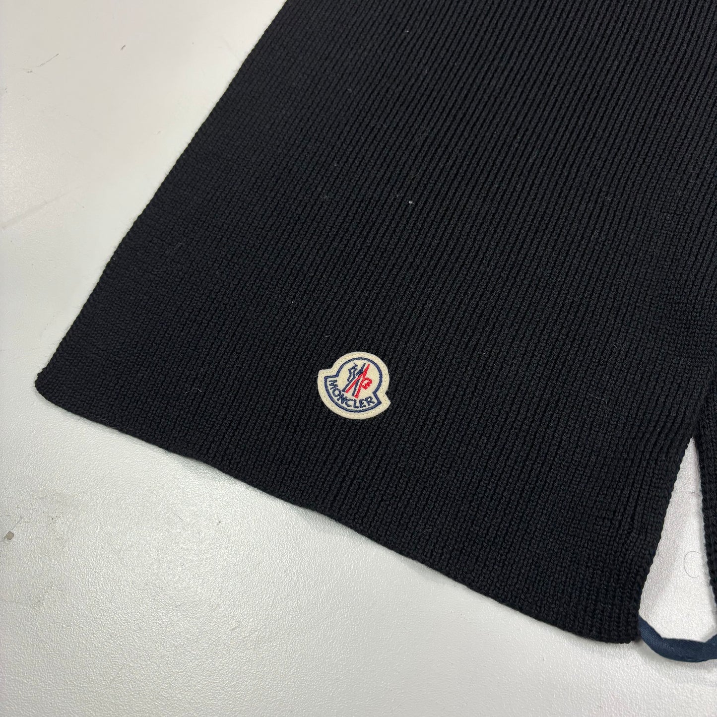 Moncler Black Cotton Scarf