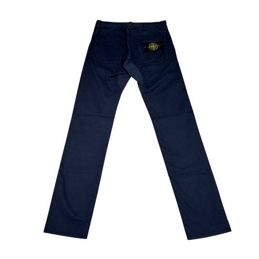 Stone Island Navy Blue Compass Patch Jeans