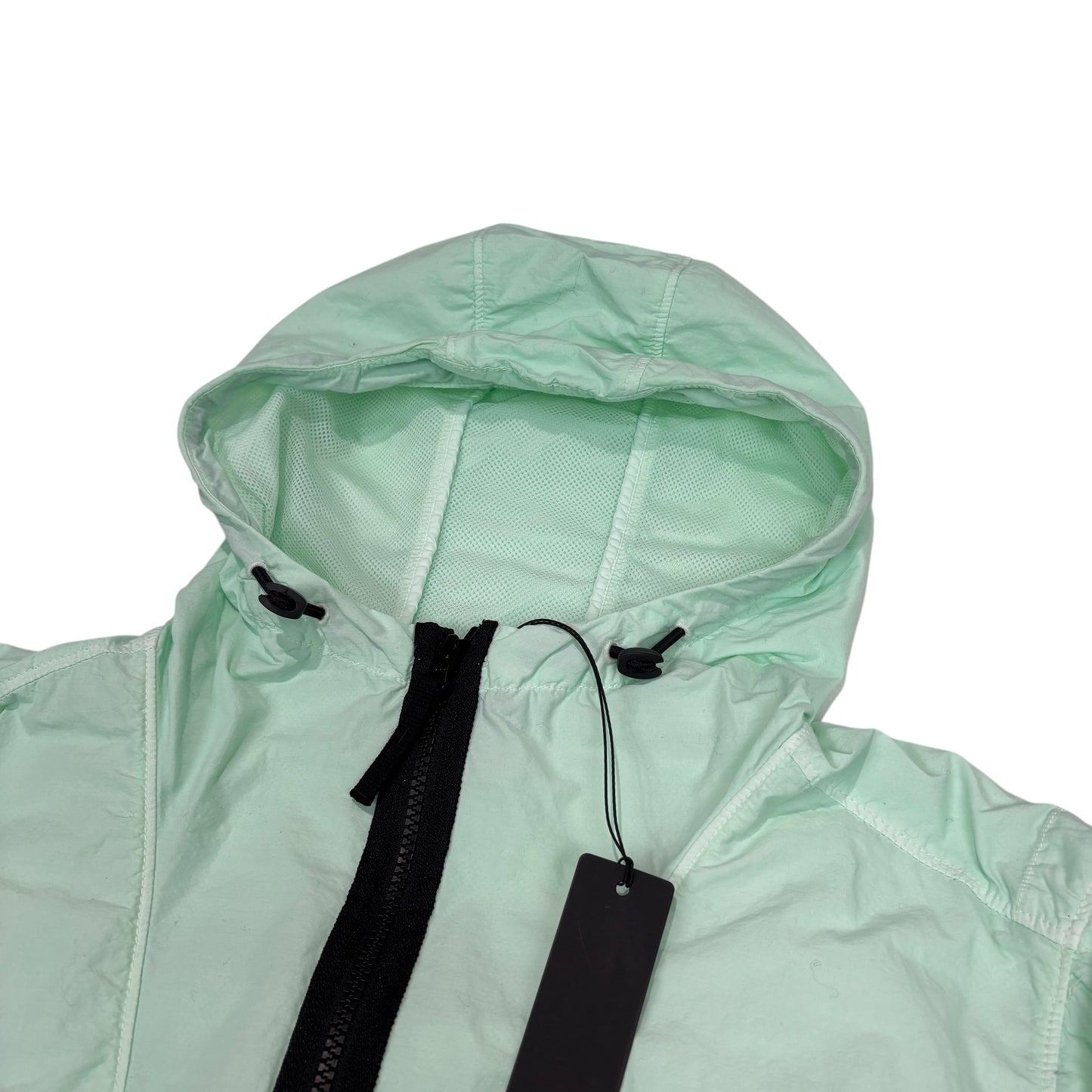 Stone Island Mint Green Pocket Detail Hooded Smock Overshirt jacket