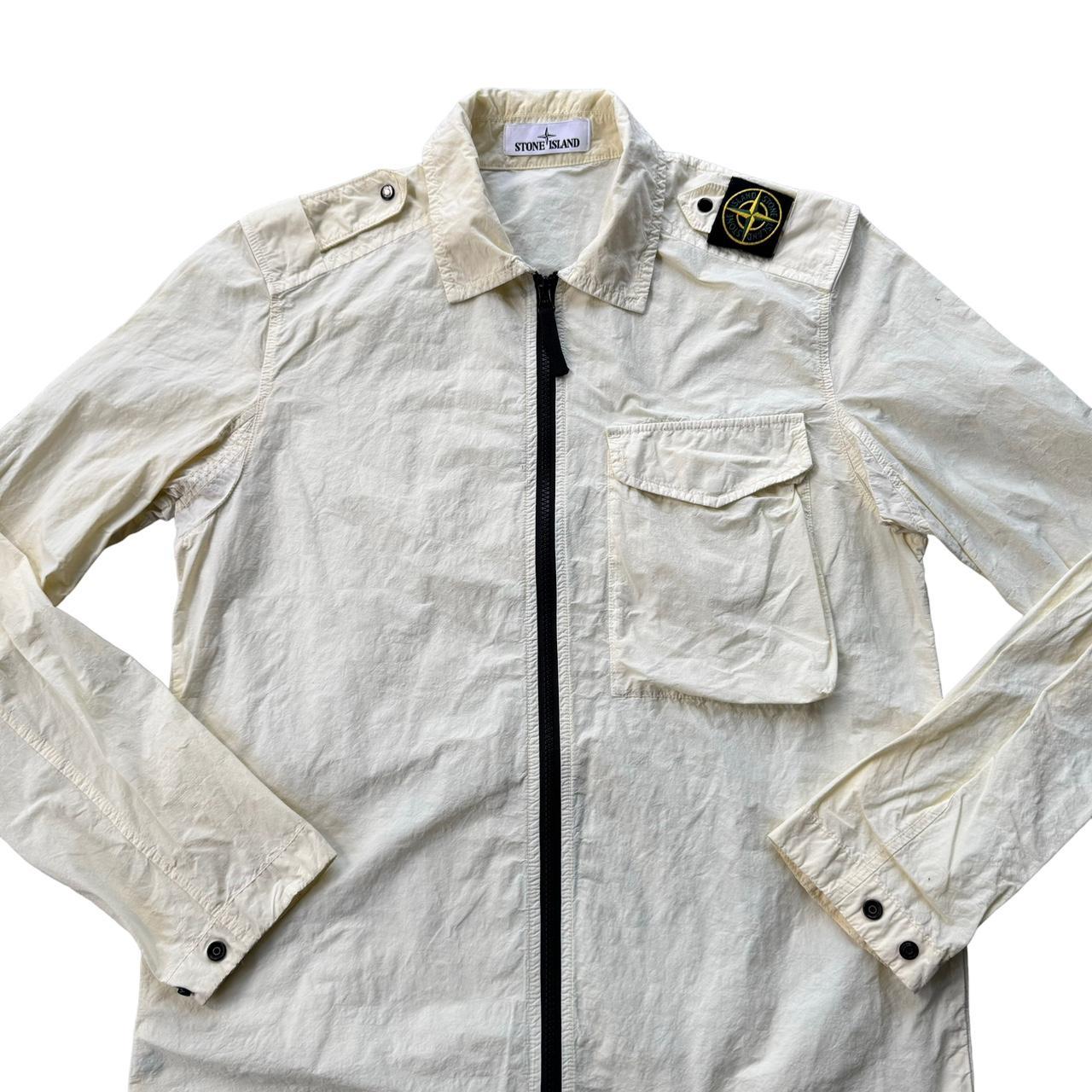 Stone island silver on sale overshirt