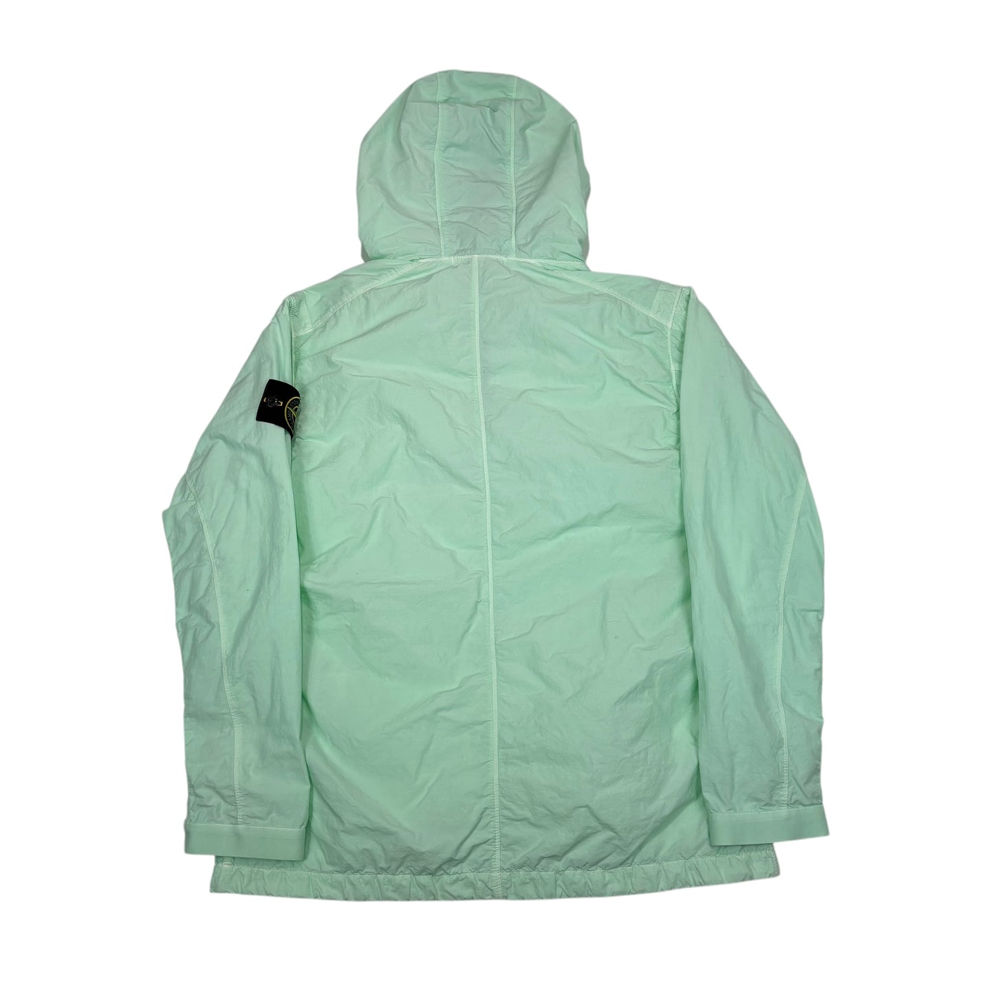 Stone Island Mint Green Pocket Detail Hooded Smock Overshirt jacket