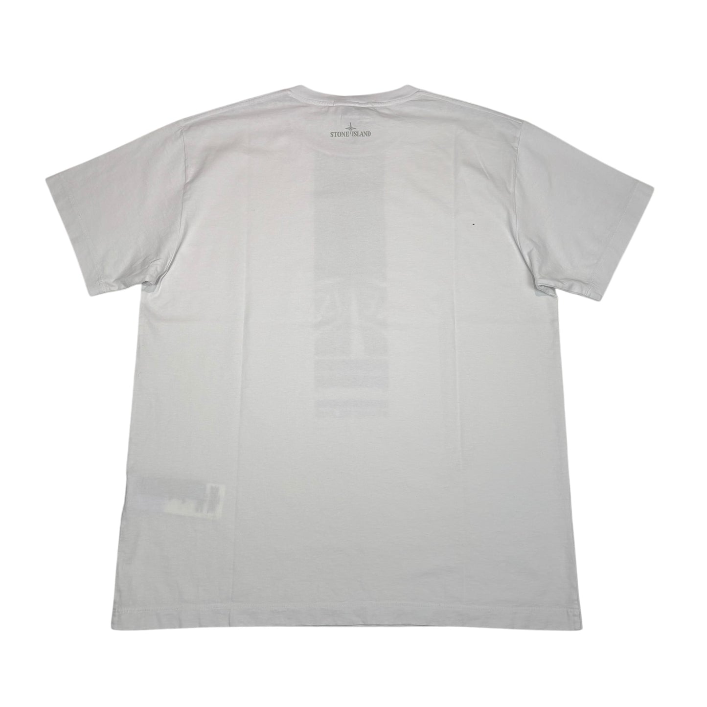 Stone Island White Logo Print Tshirt