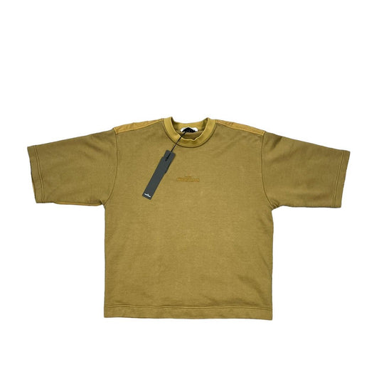 Stone Island Khaki Green with Nylon Back TShirt